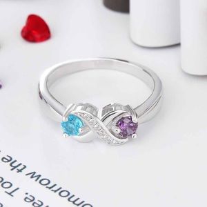 Personalized Birthstone 925 Sterling Silver Ring